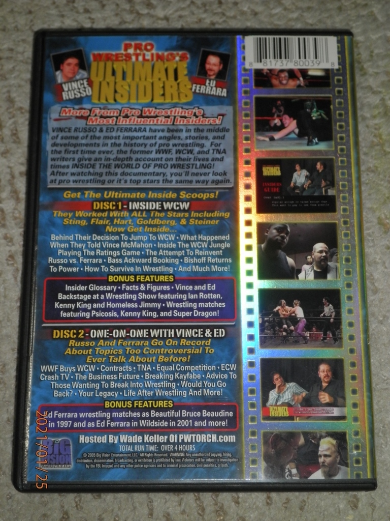 ★☆PRO WRESTLING’S ULTIMATE INSIDERS　Vol.2＆3　DVD　中古品☆★_画像2