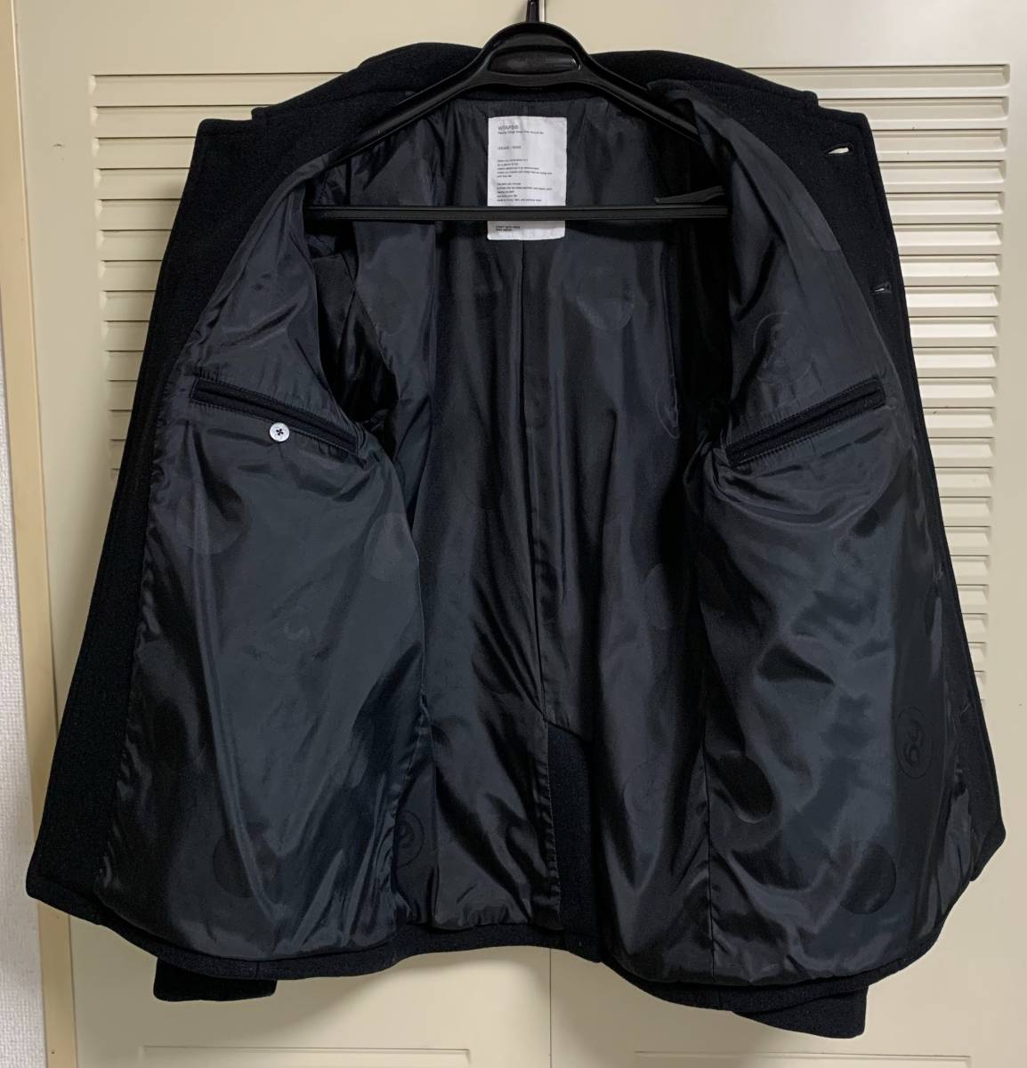 WTAPS 2009 “ BLACK WATCH ” メルトン ピーコート M Size BLACK 美商品