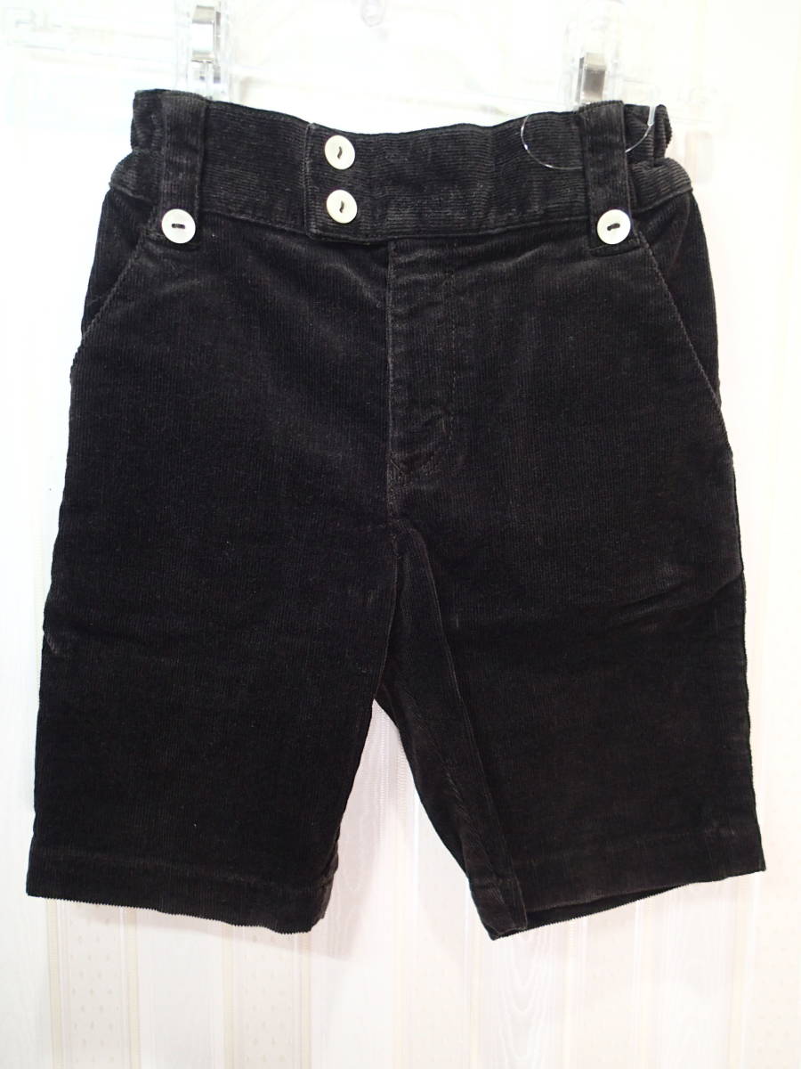 * Familia /familiar 90cm* corduroy ground shorts / short pants ( waist rubber * scorching tea color )t1691