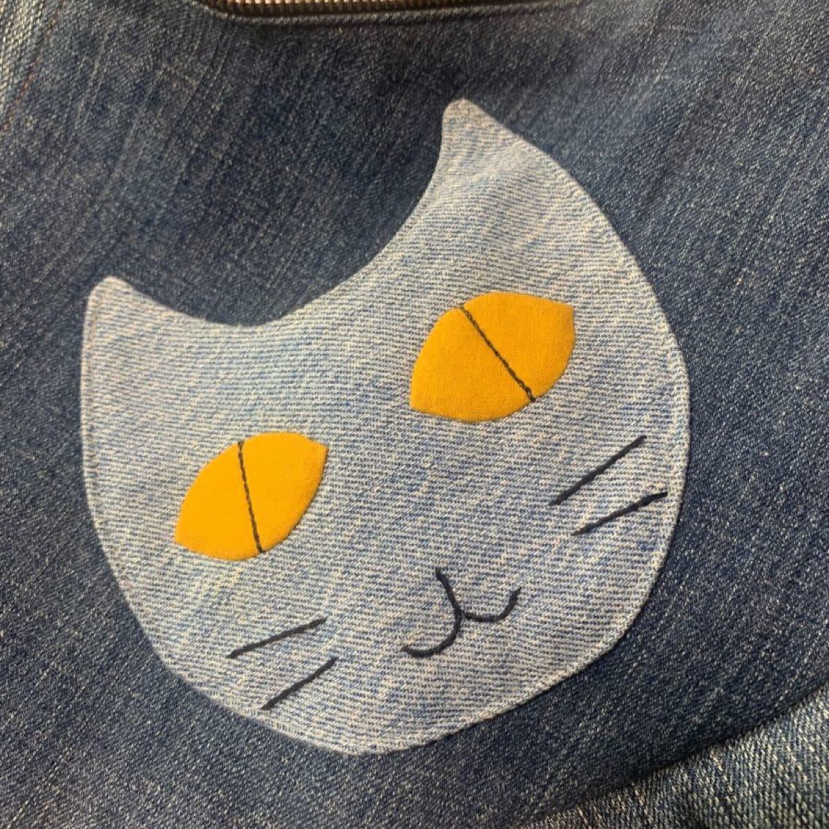 猫柄ショルダーバッグ　ハンドメイド