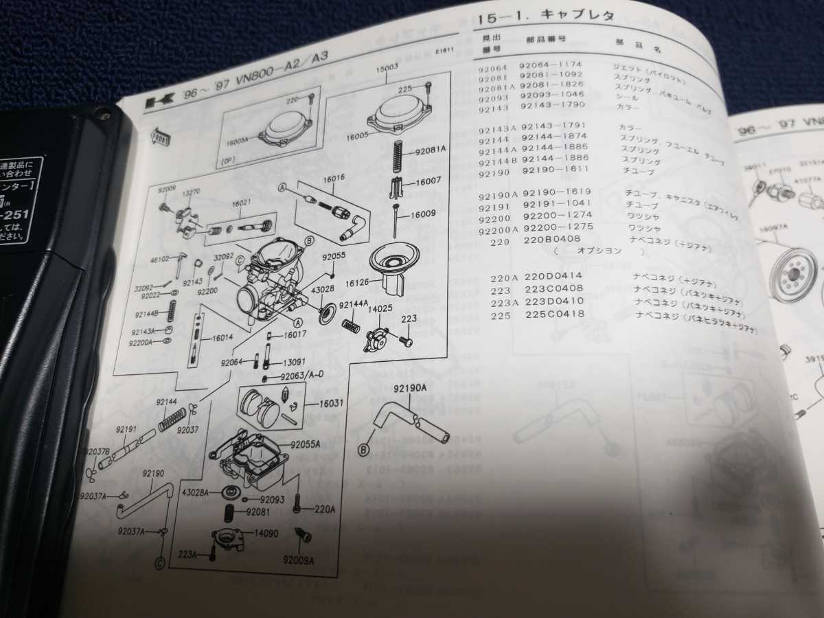 ■即決/送料無料■カワサキKawasakiパーツカタログ/パーツリスト/VN800-A2/A3バルカン800/VULCAN800_画像8