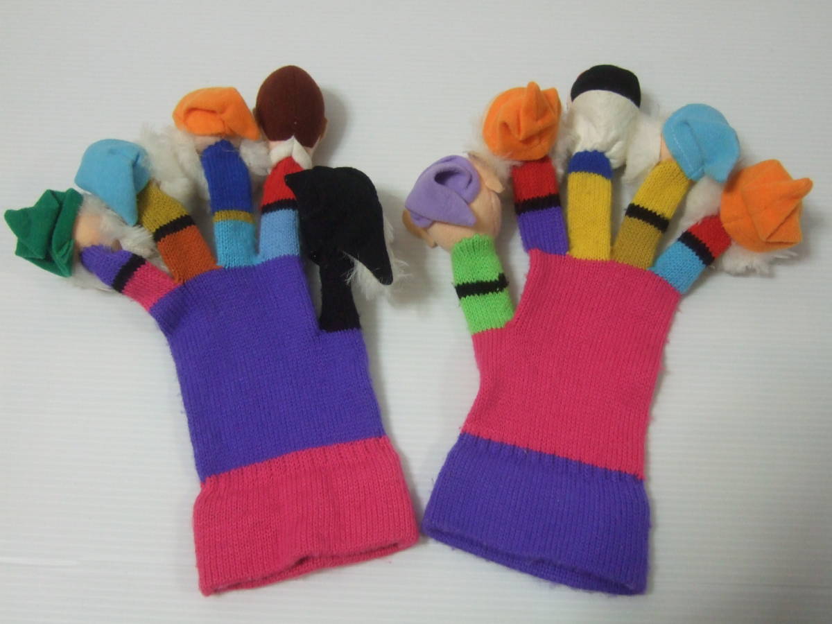  Snow White small person 7 person. small person The Seven Dwarfs finger doll finger playing gloves Snow White