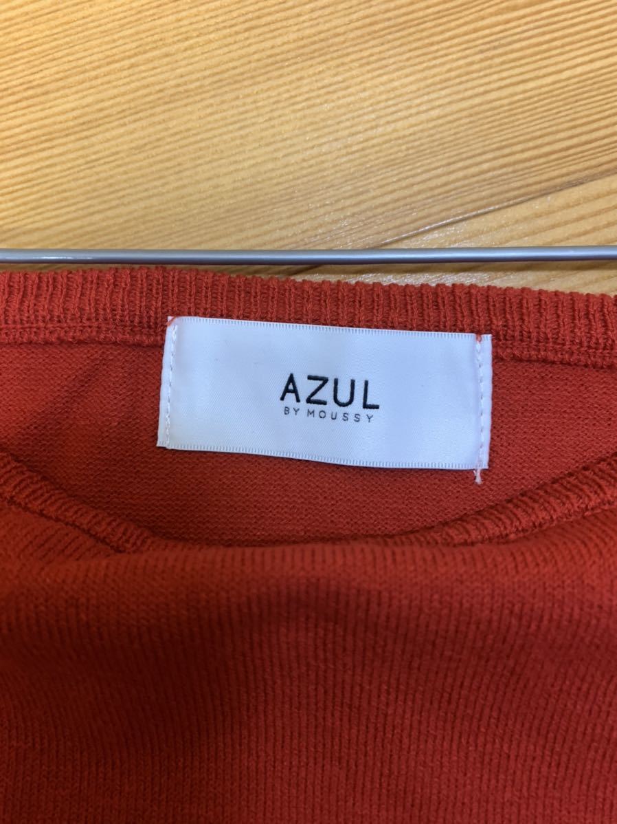 美品　AZUL BY MOUSSYトップス Tシャツ カットソー　アズールバイマウジー　赤　半袖　レディース_画像6