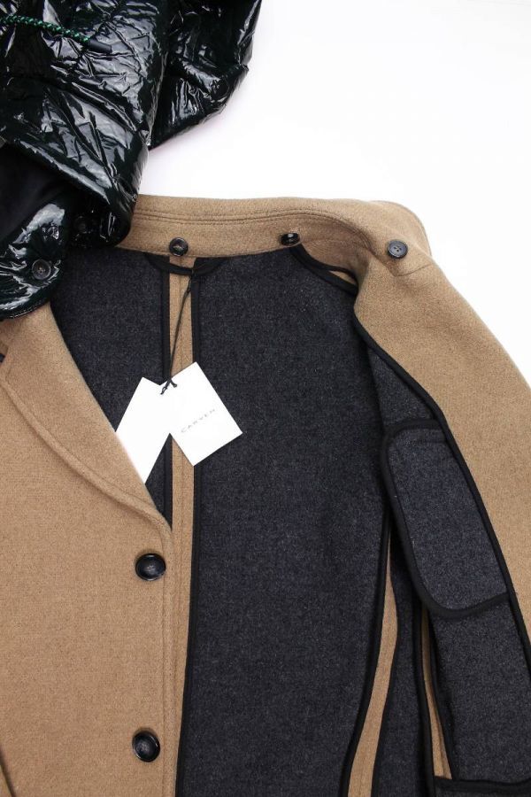 CARVEN新品16AW contrast フード ドッキング ダブルフェイス