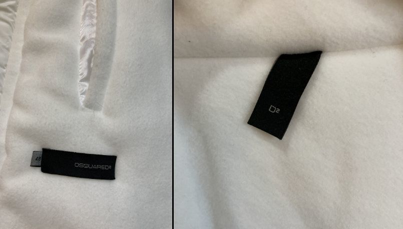 DSQUARED2 ディースクエアード ナイロン 中綿 コート オーバーサイズコート 白 ホワイト size 48_画像9