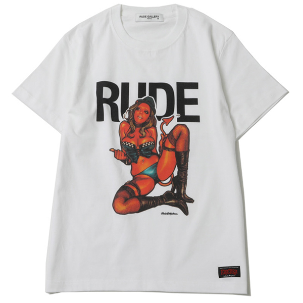 ☆新品 RUDE GALLERY ルードギャラリー ロッキンジェリービーン コラボ Tシャツ WHT サイズ3 