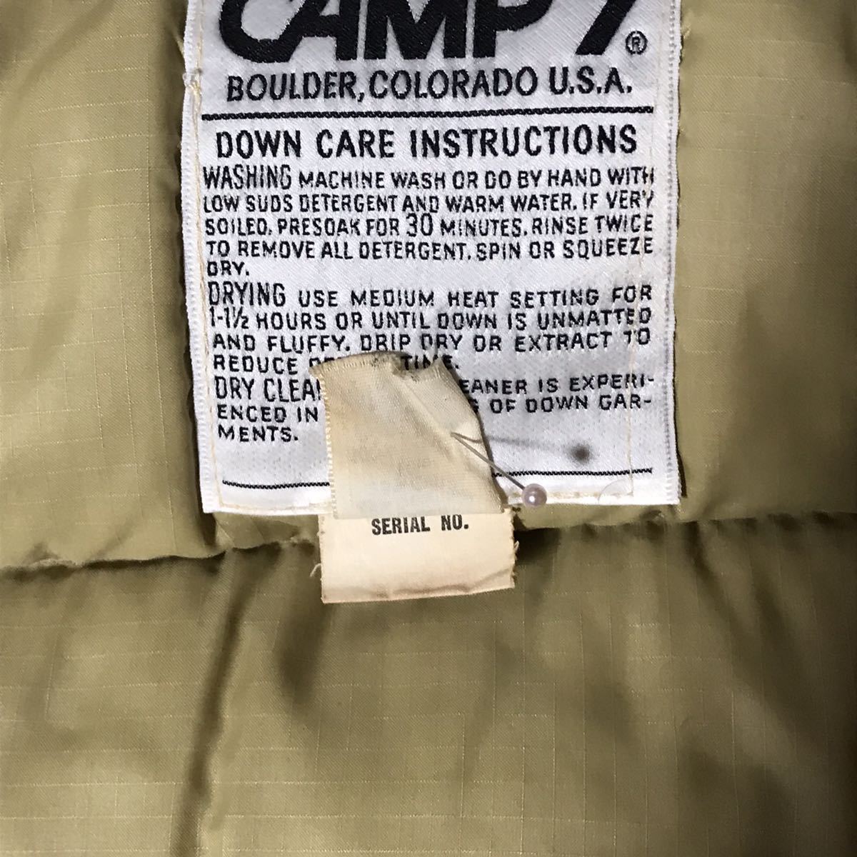 USED 70s CAMP7 DOWN JACKET MADE IN USA 中古 70's キャンプ7 ダウンジャケット アメリカ製 Sサイズくらい 送料無料_画像3