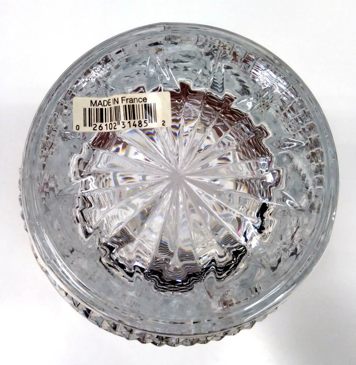 フランス製 CRISTAL D'ARQUES クリスタルダルク クリスタルガラス フラワーベース 花瓶 花器 箱あり MADE IN FRANCE_画像5