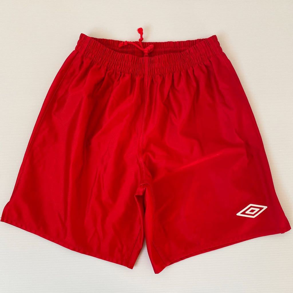 アンブロ UMBRO サッカー ショートパンツ デサント メンズL(見た目メンズS女性M相当)中古 速乾仕様 光沢素材 サッカー ジュニア 部活_画像1