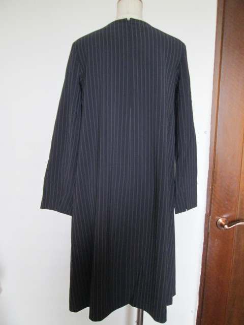  beautiful goods * Kumikyoku *1* stripe One-piece * navy blue color * navy * sleeve equipped 