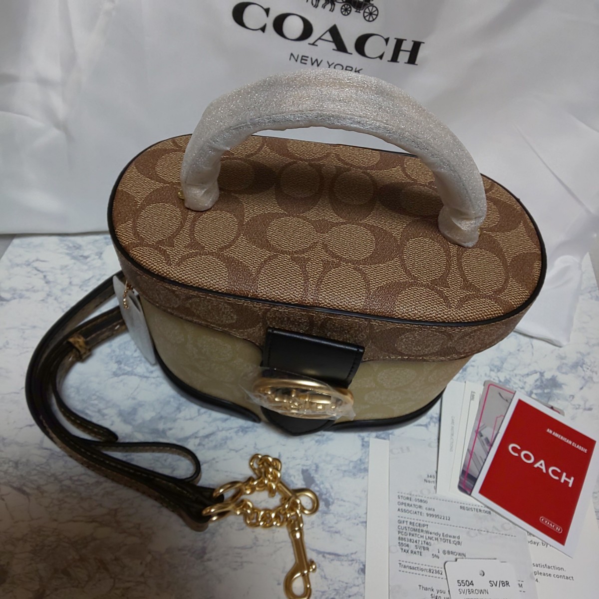 コーチ COACH ジョージージェムクロスボディブロックド★シグネチャーキャンバス★新品未使用★