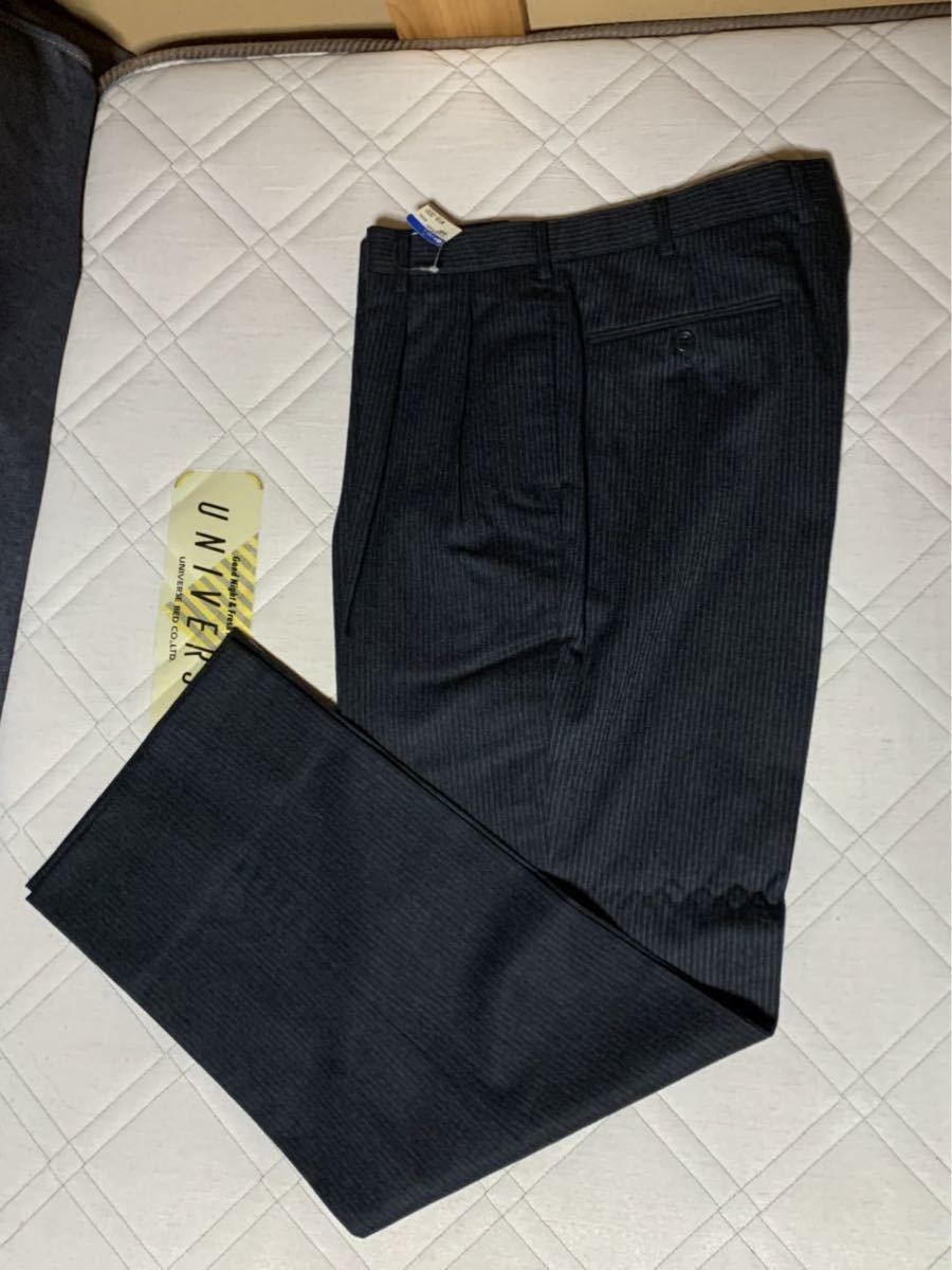 京王百貨店　セットアップ　スーツ　パンツ2枚　Mサイズ　チャコール　ストライプ