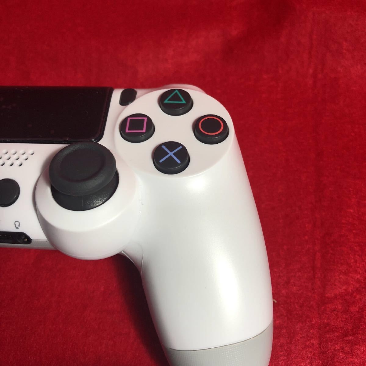 【PS4】ワイヤレスコントローラ互換品ホワイト　ケーブル付き