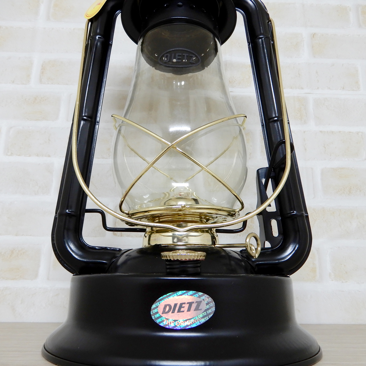 送料無料【日本未発売】新品 Dietz #80 Blizzard Oil Lantern - Black Brass Trim ◇デイツ 黒金 ブラック ハリケーンランタン 真鍮 未使用の画像4