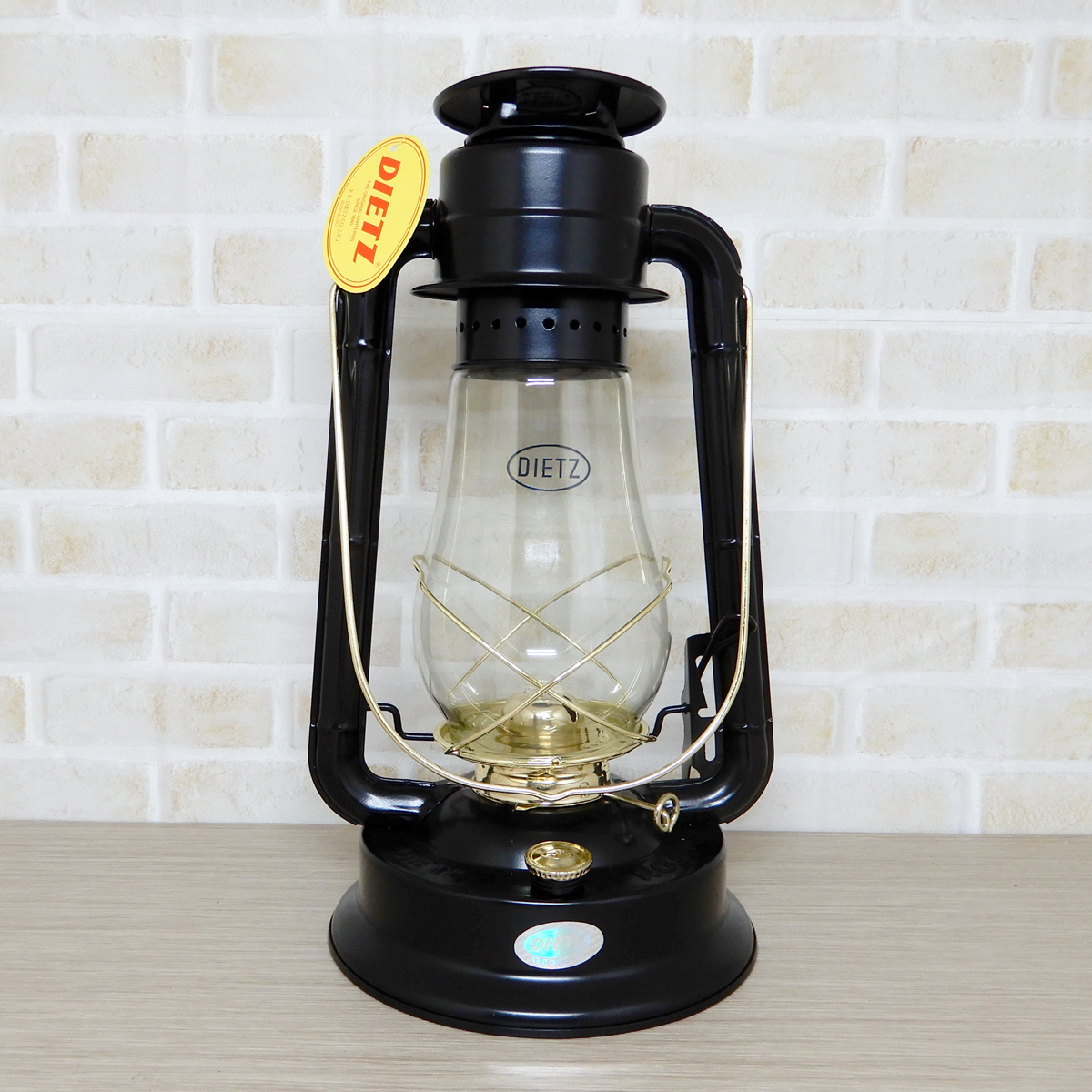 送料無料【日本未発売】新品 Dietz #80 Blizzard Oil Lantern - Black Brass Trim ◇デイツ 黒金 ブラック ハリケーンランタン 真鍮 未使用