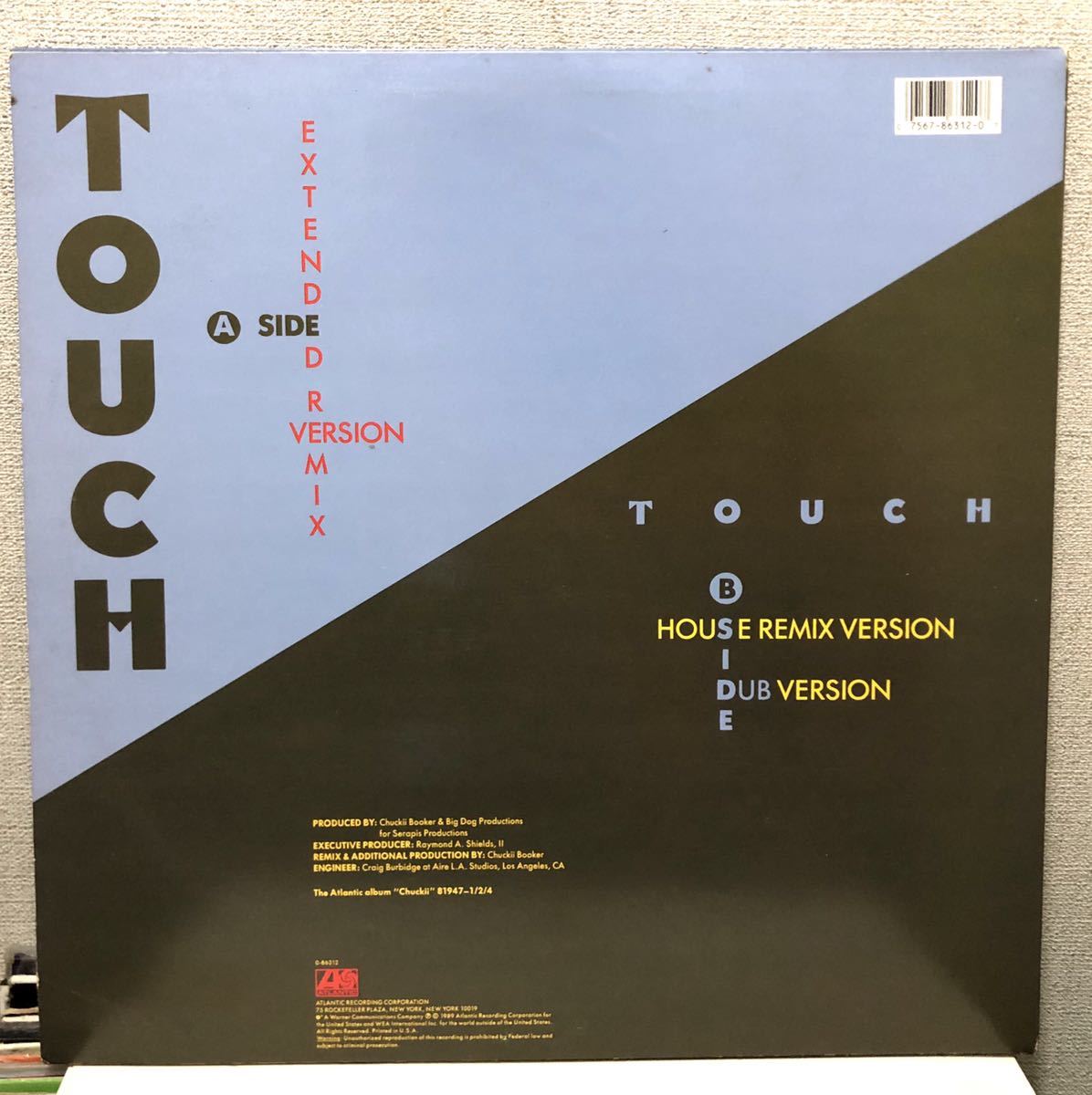 レア 1989 Chuckii Booker / Touch チャッキー ブッカー Original US 12 Atlantic NJS Electronic Funk Soul 80s Muro Coco Kiyo 絶版_画像2