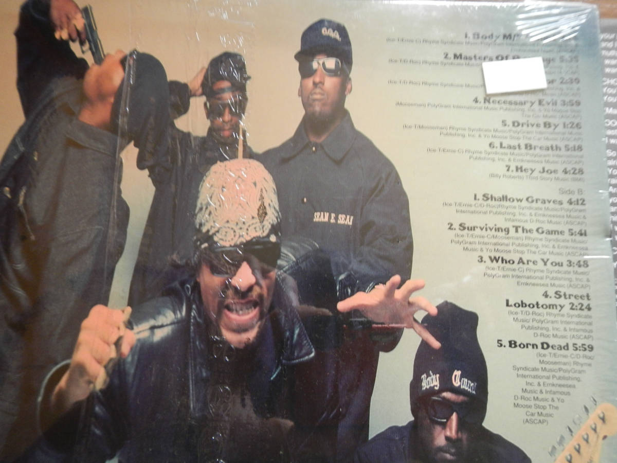 【LP】BODY COUNT(7243 8 39802 1 5米国VIRGIN1994年BORN DEAD/ワンオーナー美品/MINT/SHRINK WRAP/ICE-T/RAP METAL)_画像3