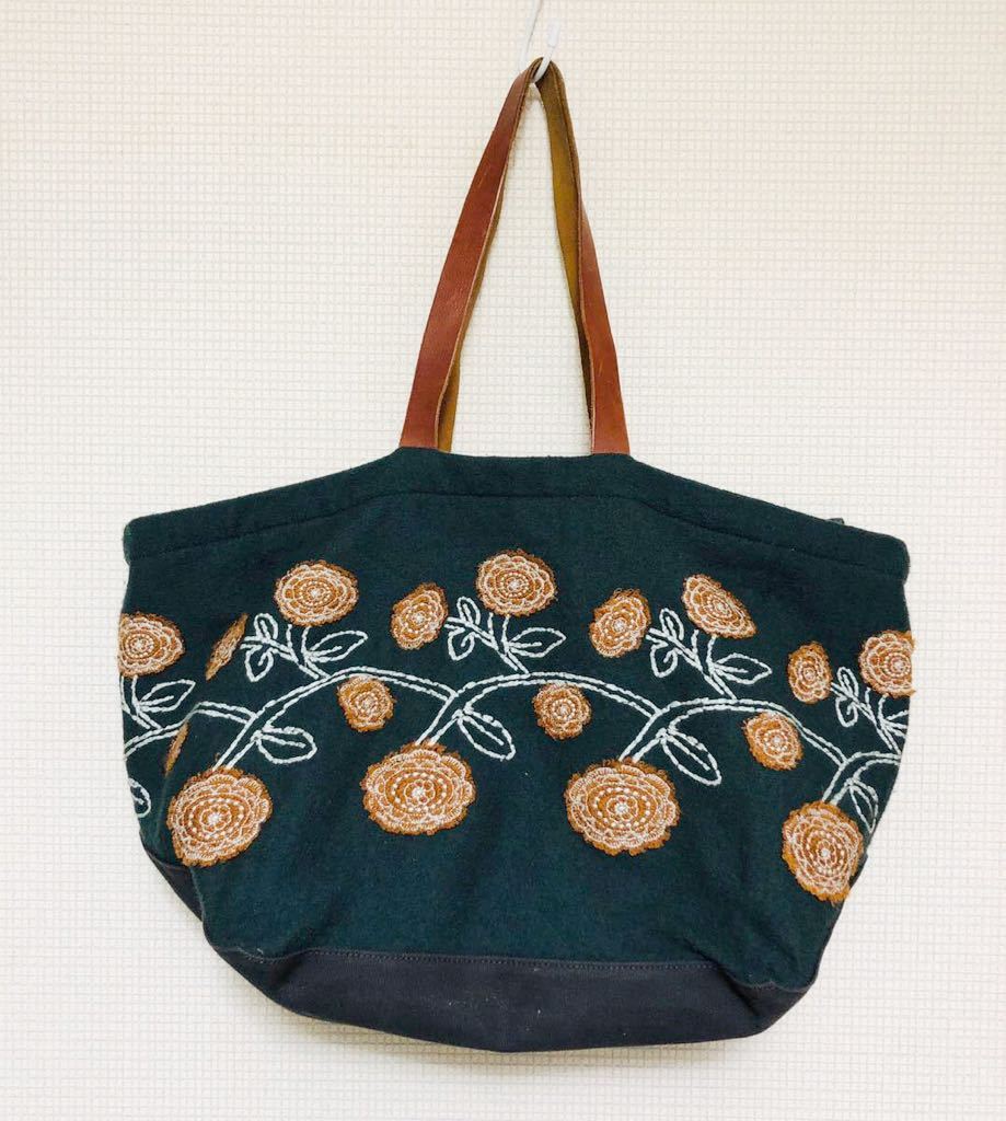 中古 ミナペルホネン/mina perhonen 16AW giardino mami bag 2way マザーバッグ 大 レザー_画像1