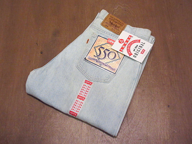 ビンテージ90's●DEADSTOCK Levi's 550テーパードジーンズW34 L34●210117n8-m-pnt-jns-w34 1990sデッドストックリーバイスデニムUSA製_画像1