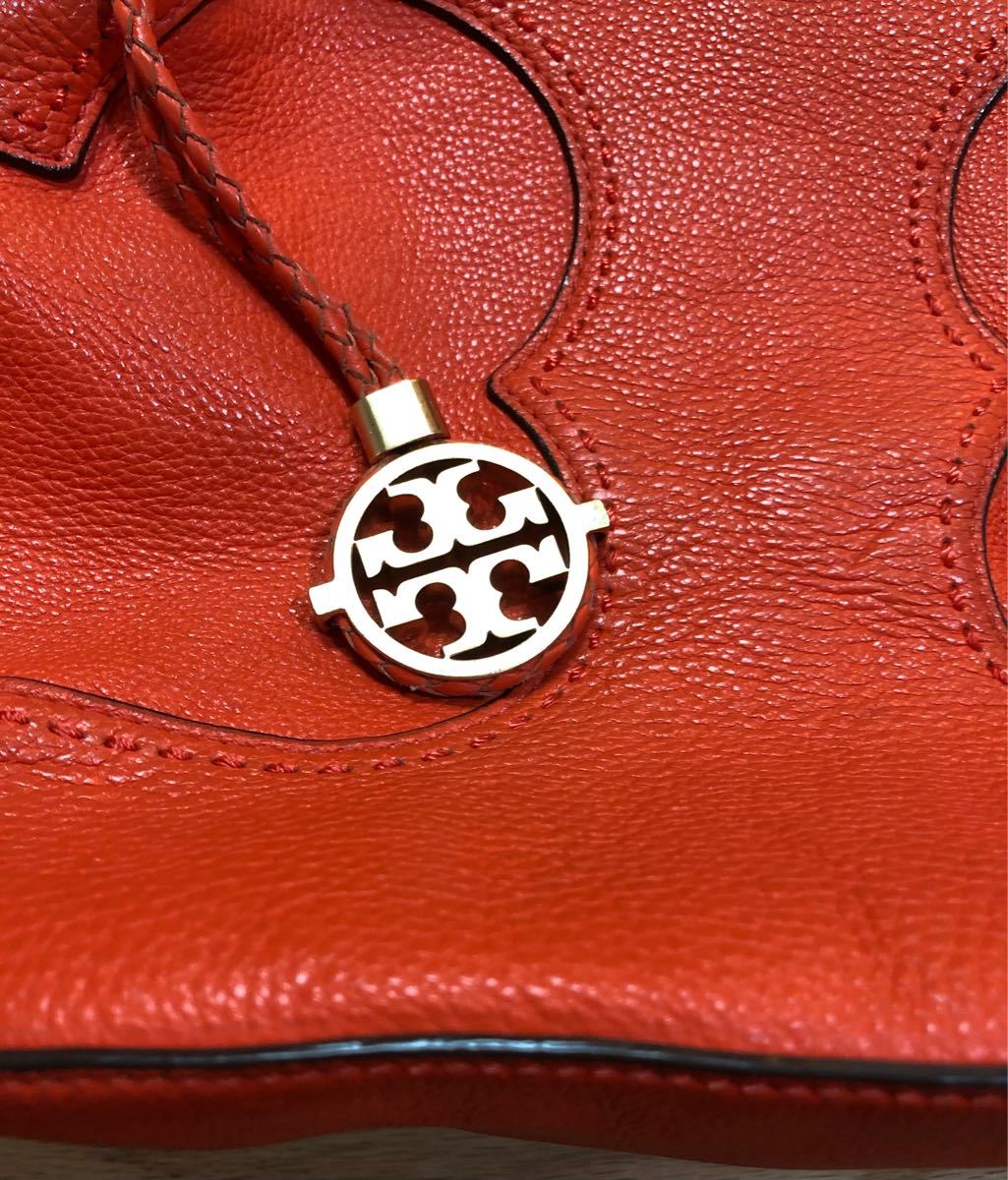 Tory Burch トリーバーチ レザーショルダーバッグ オレンジ