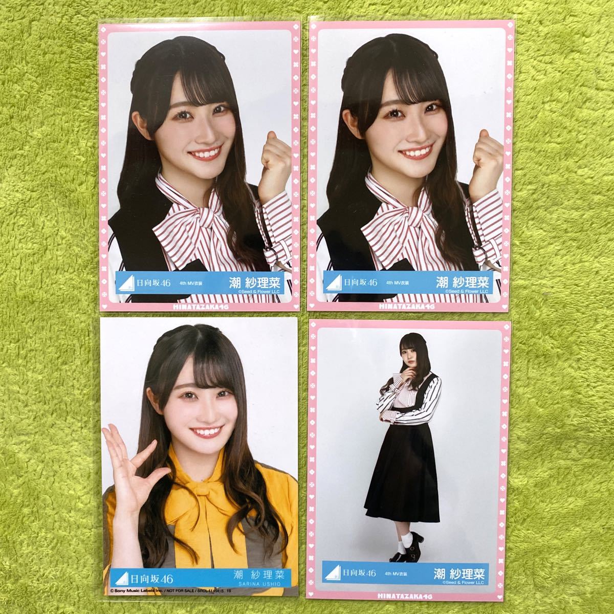 日向坂46 潮紗理菜 直筆 アナログ盤 ソロ写真-