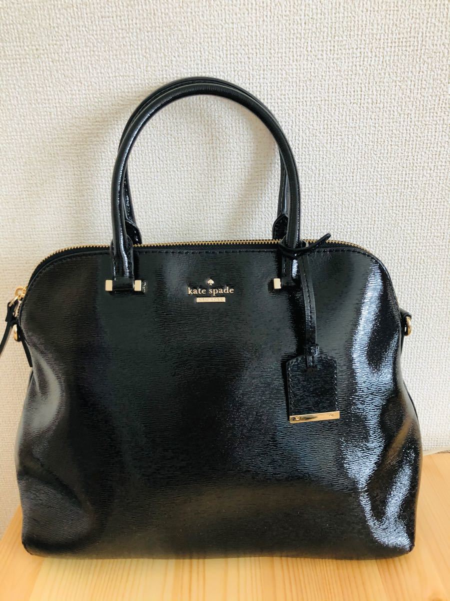 kate spade ケイトスペード　エナメル　ハンドバッグ　ショルダーバッグ　2way