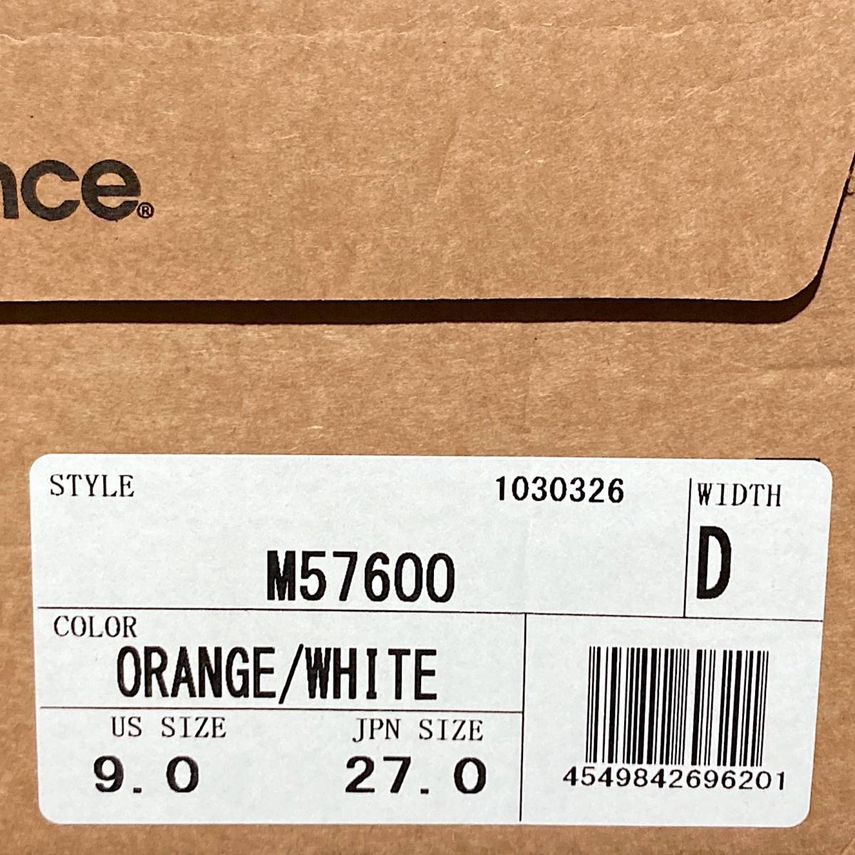30周年記念モデル New Balance M576OO ORANGE UK製 US9 27cm 新品 オレンジ×ホワイト 限定 イギリス英国製 スウェード NB スニーカー_画像10