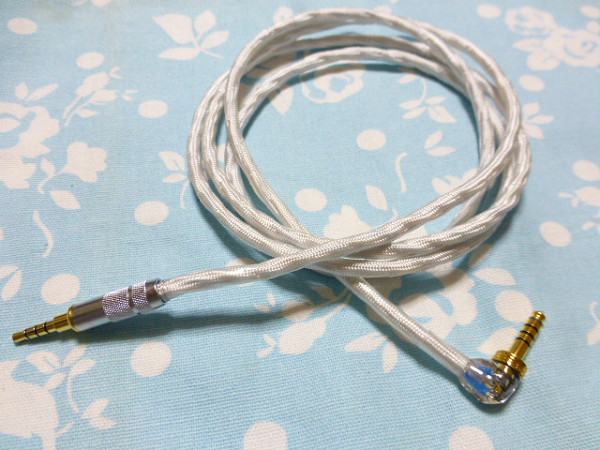 SONY MDR-1A M1ST DENON AH-MM400 for cable MOGAMI 2534 + 4N original silver stranded wire 150cm length .4.4mm5 ultimate L character connector MXH-MD5000 Fiio M15 R2R2000