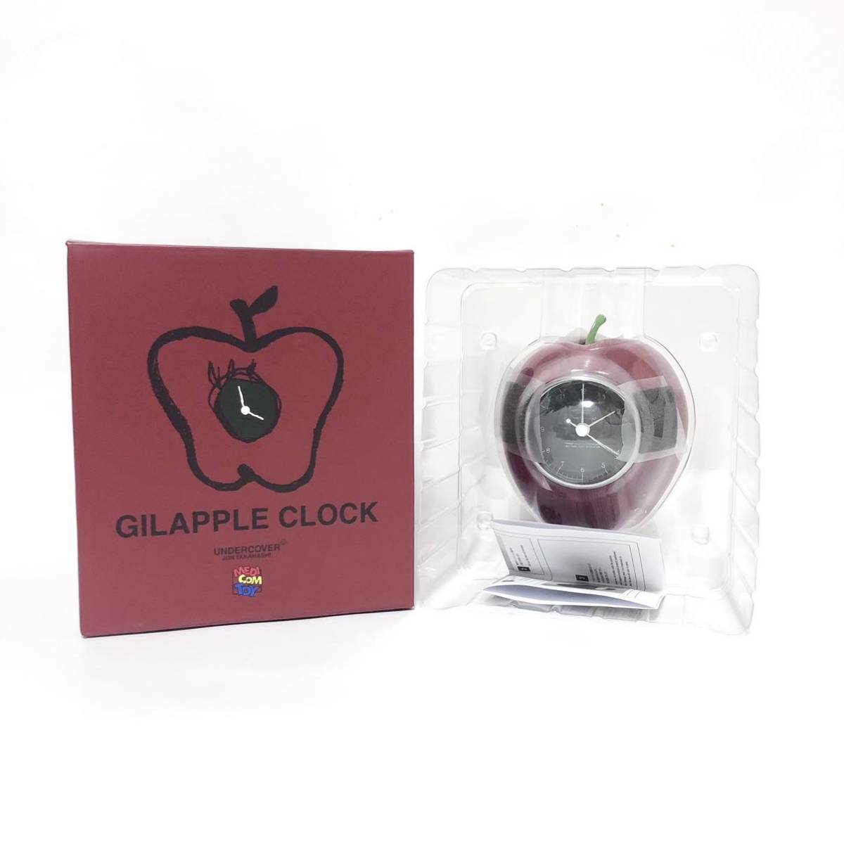 UNDERCOVER GILAPPLE CLOCK アンダーカバー ギラップル クロック メディコムトイ MEDICOM TOY 赤 レッド 時計 置き時計 フィギュア_画像1