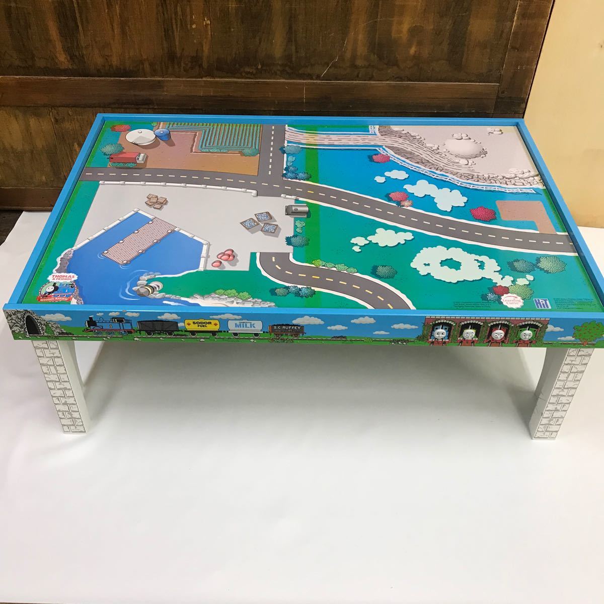 きかんしゃトーマス プレイテーブル 大 木製レール のセット