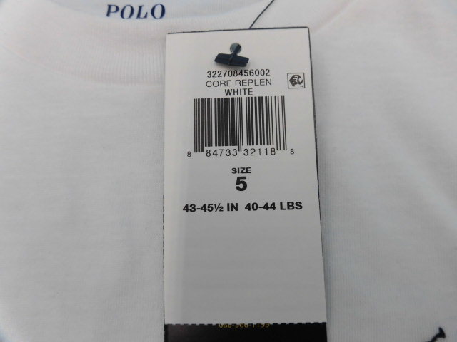 *[ new goods ] Ralph Lauren long sleeve T shirt Kids white white 115*