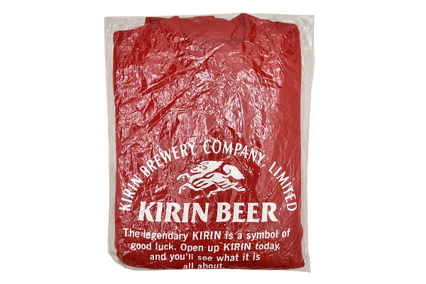 Y-0769★新品 非売品★KIRIN BEER　キリンビール★激レア稀少 日本製 レッド赤色 スウェット 販売促進用 トレーナー フリー_画像3