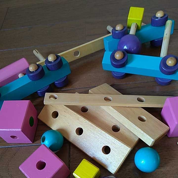 木のおもちゃ★知育玩具★組み立て汽車・車_画像4