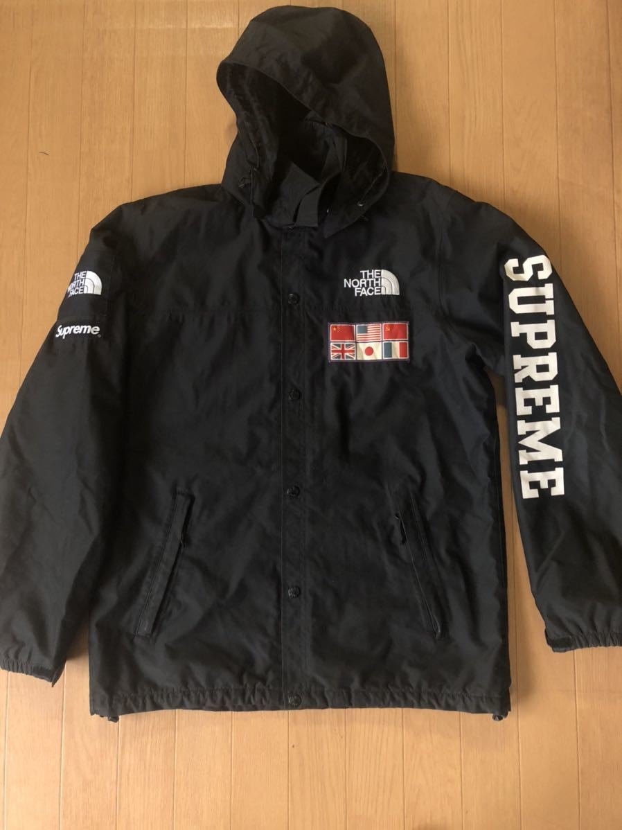 Supreme THE NORTH FACE 14ss expedition coach jacket ノースフェイス シュプリーム Logo Mountain PARKA BLACK