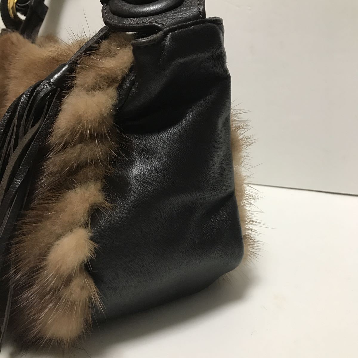 PAOLO MASI パオロマージ ミンクショルダーバッグ 新品 保存袋付き