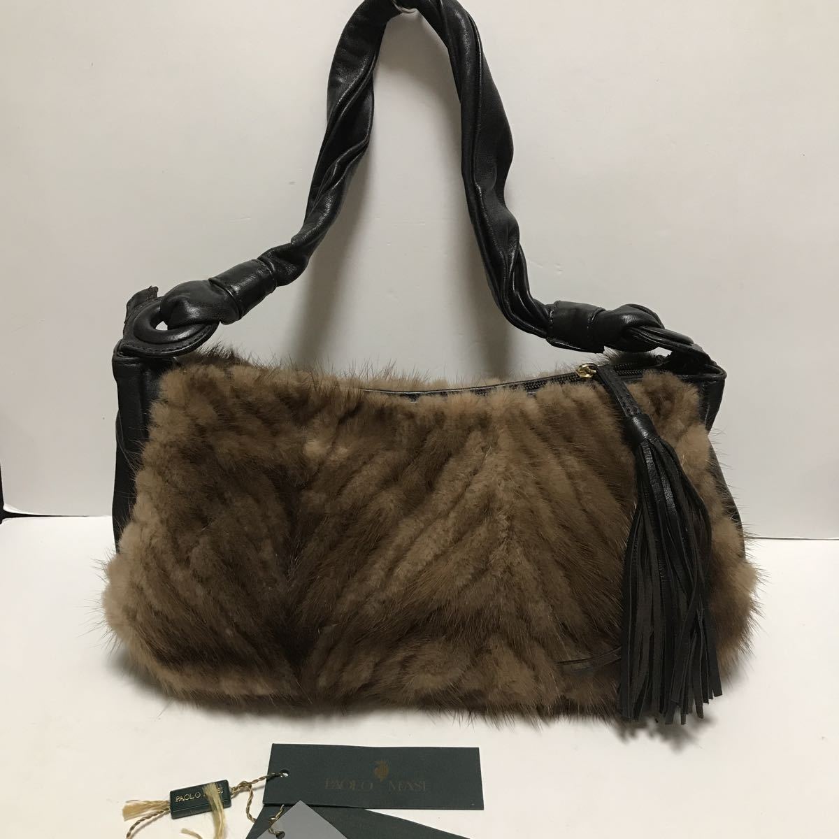 PAOLO MASI パオロマージ ミンクショルダーバッグ 新品 保存袋付き