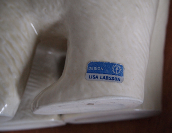 リサ ラーソン Lisa Larson シロクマ L サイズ スカンセン Gustavsberg 北欧 ビンテージ_画像6