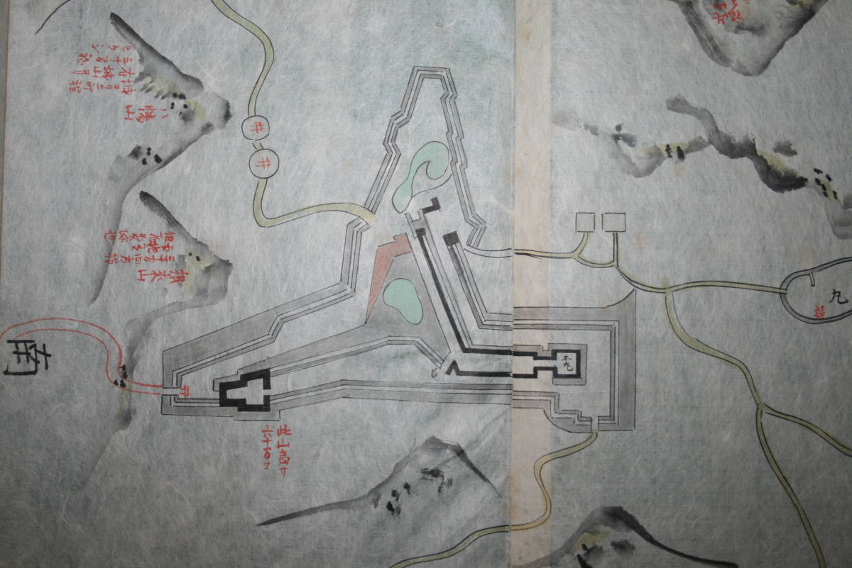 絵図 (城郭図) 島根県 石見國 津和野城 絵図 (城郭図) 島根県 石見國 津和野城