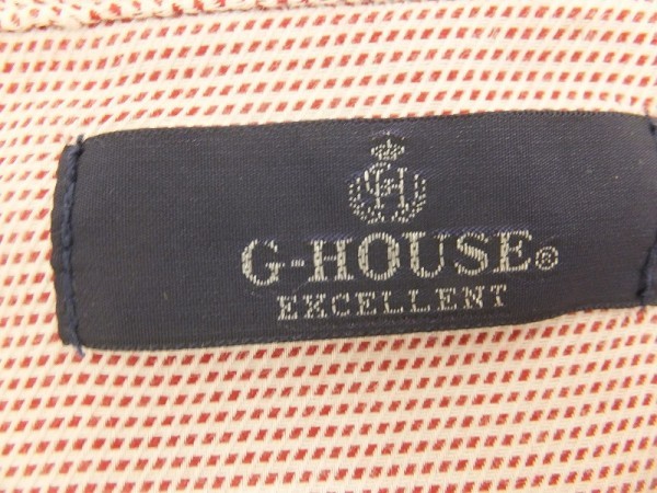 ＜レタパ発送＞G-HOUSE レディース 胸ポケット付き 前開きパジャマ 上下セットアップ 2点セット 赤×白 S_画像2