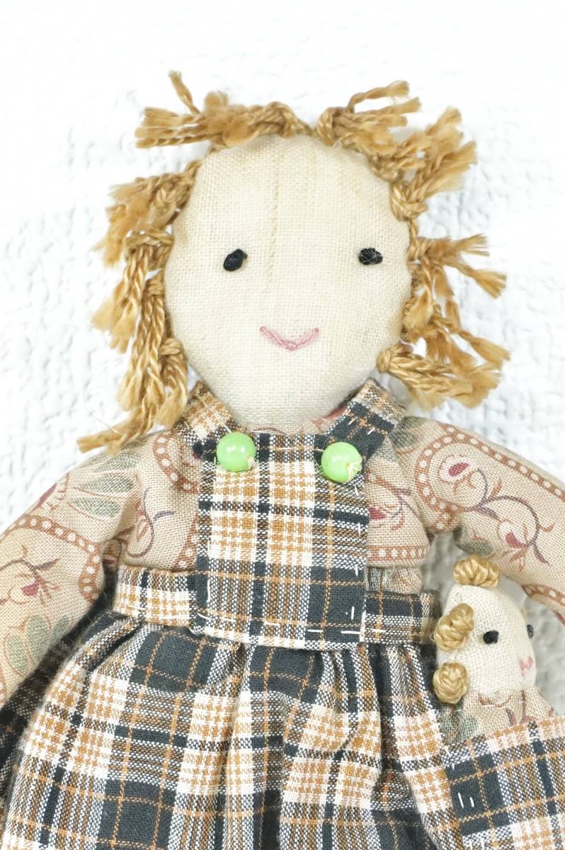 アメリカンアンティークドール　 ハンドメイド　母と子の可愛い人形 手作りの温もり溢れる米国製の人形です！　FAB_画像2