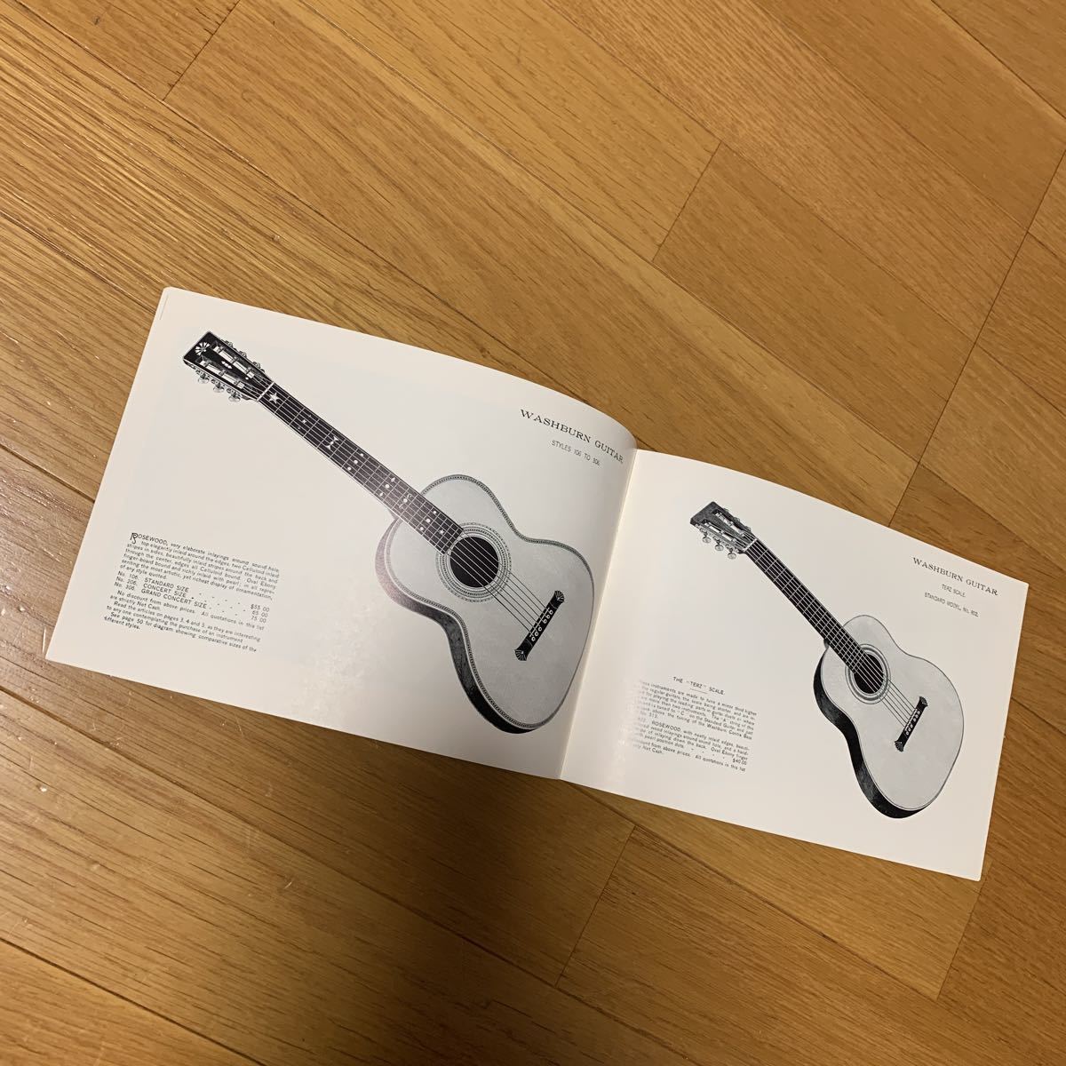 ウォッシュバーン　WASHBURN ワッシュバーン　生ギター　販売用輸入カタログ　バンジョー　マンドリン　ケース　バッグ　1991年製　白黒_画像4