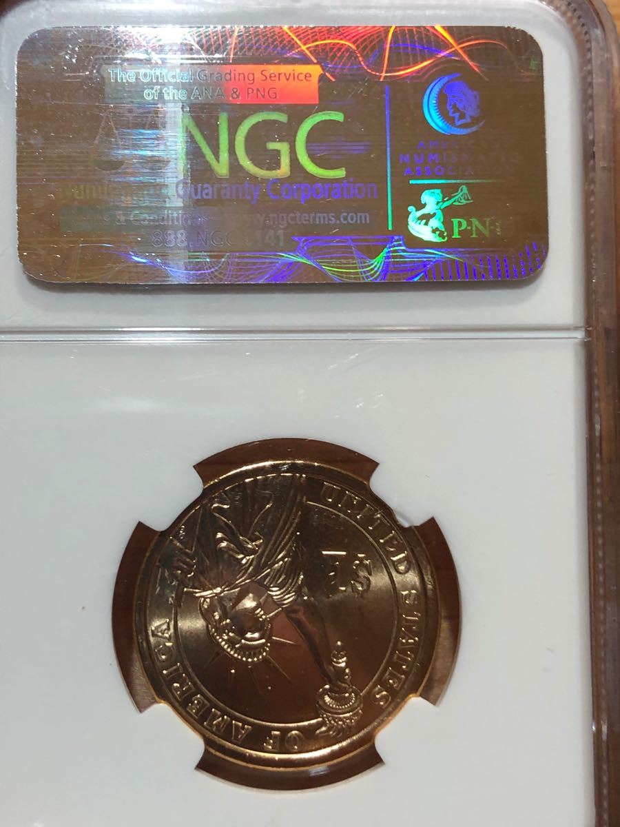 NGC鑑定 アメリカ記念硬貨 ジェームズポーク大統領 2009 MS65 FIRSTDAY｜PayPayフリマ