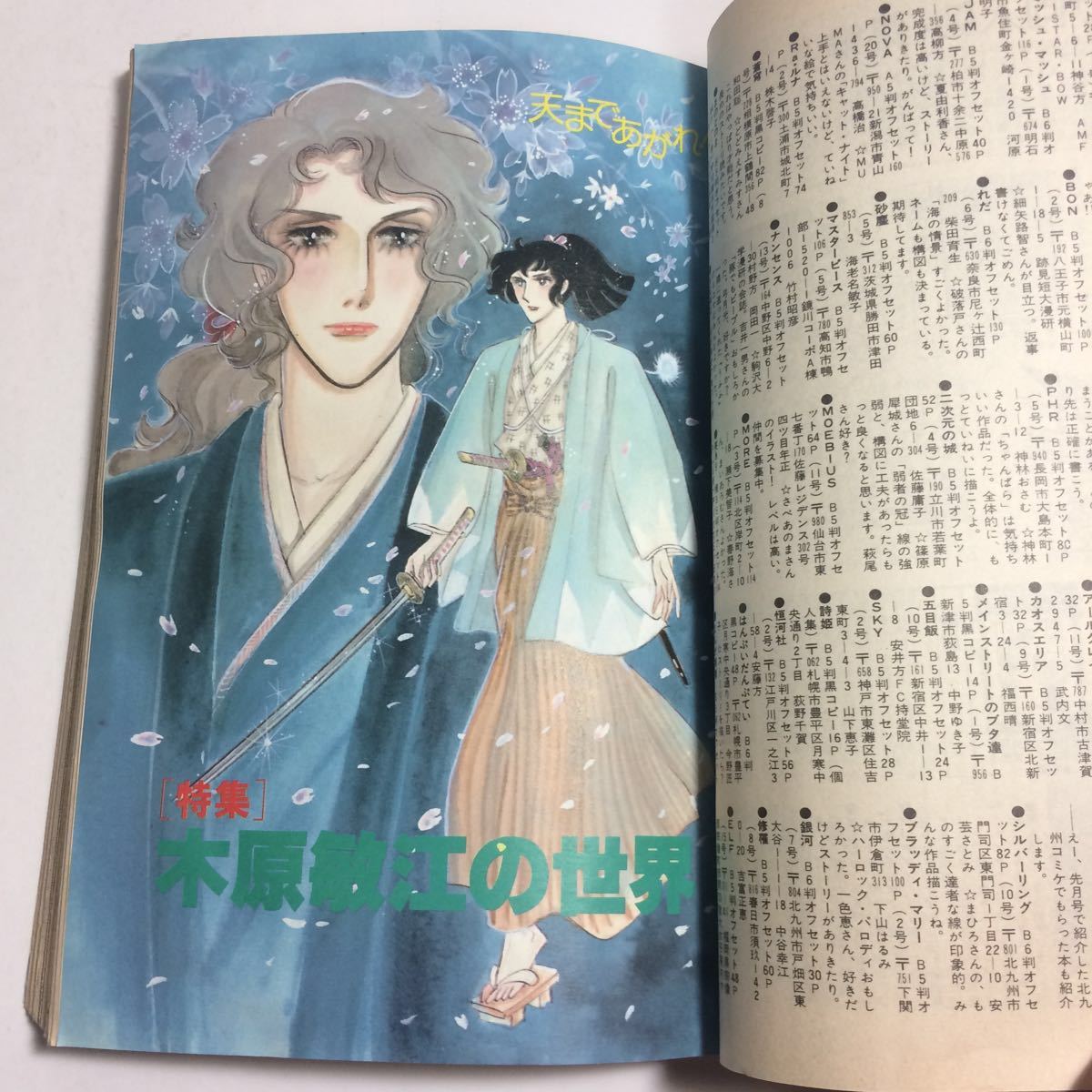 ★送料無料★ まんが専門誌 ぱふ 1980年3月号／7月号 特集 吾妻ひでおの世界 木原敏江の世界 真崎守の世界 2冊 ※難あり写真参照 ♪G4