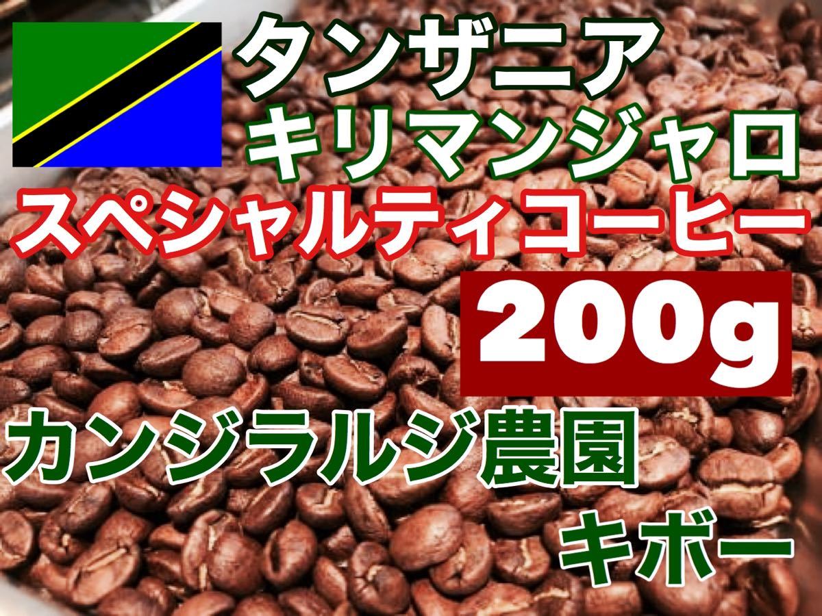キリマンジャロ　タンザニア　カンジラルジ農園 スペシャルティコーヒー 200g  深煎りok！