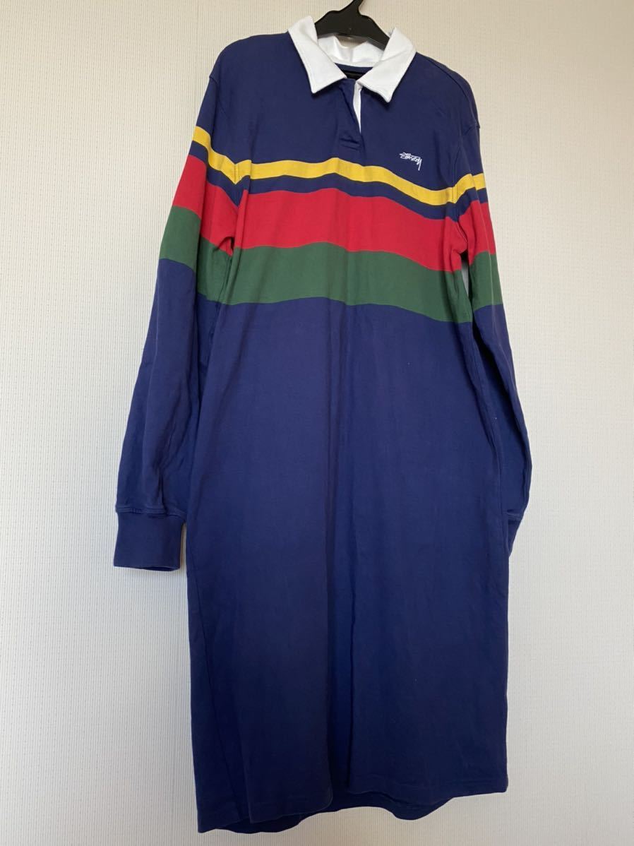 美品 stussy ステューシー ラガーシャツワンピ Rosewood L/SL 美品 stussy ステューシー ラガーシャツワンピ Rosewood L/SL