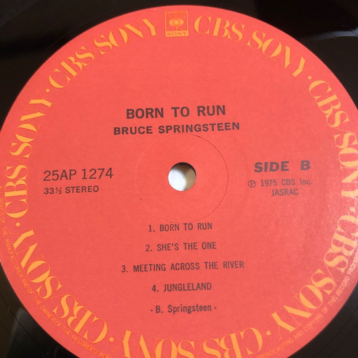 レコード盤  BRUES SPRINGSTEEN 『BORN TO RUN』