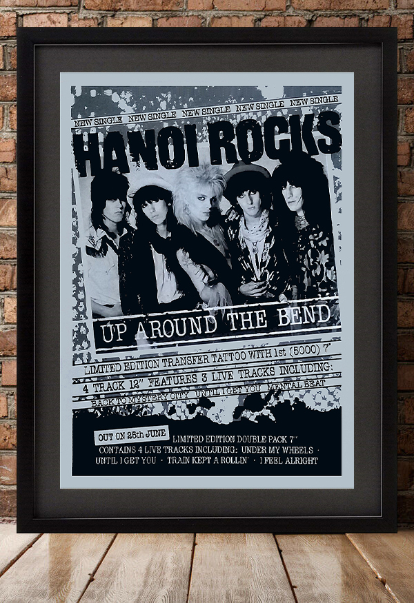  poster * is noi* lock s(Hanoi Rocks)1984 EP promo poster * Michael * Monroe / Anne ti* mccoy / gram lock 