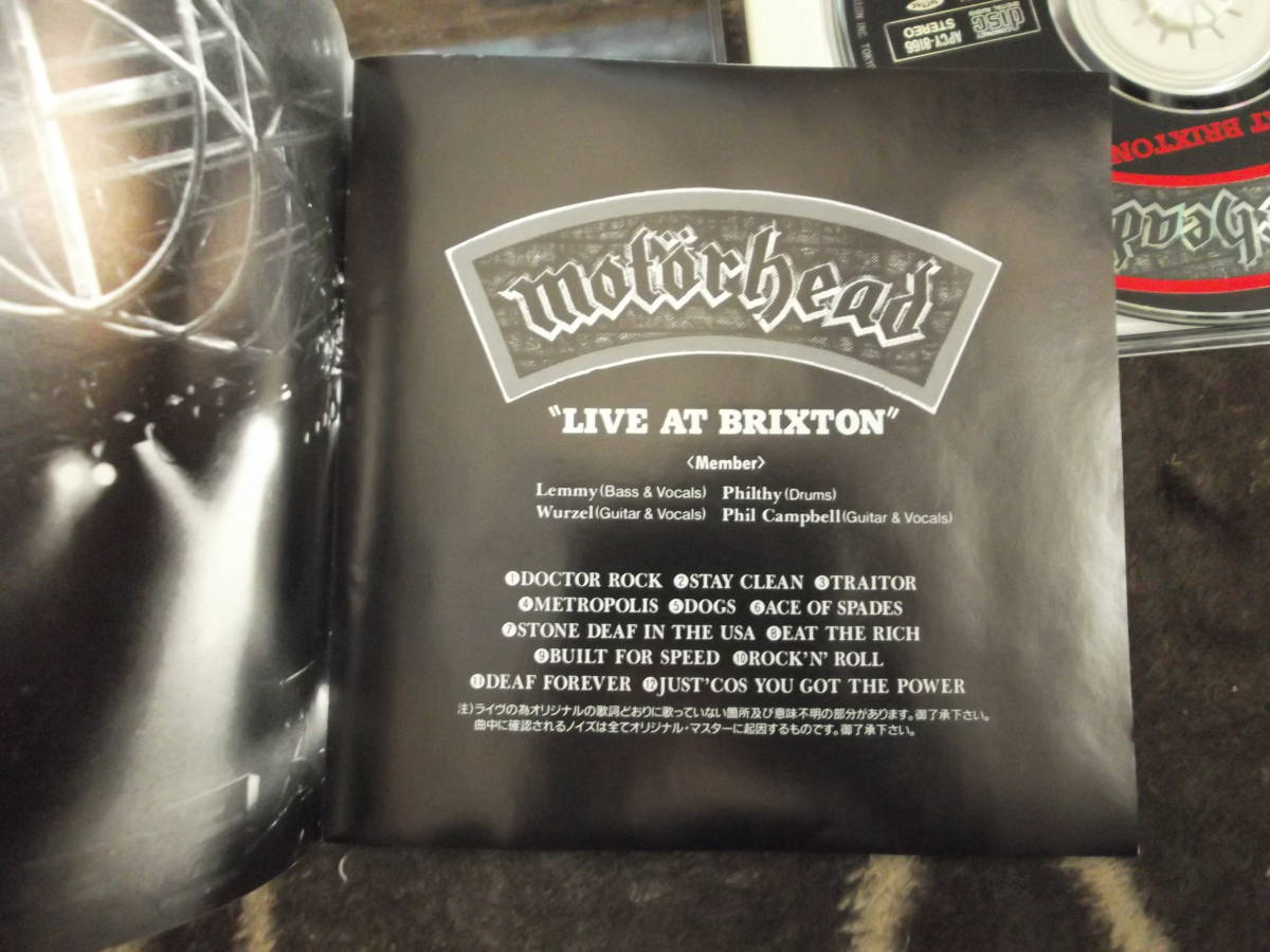 MOTORHEAD[LIVE AT BRIXTON]CD 国内盤廃盤の画像4