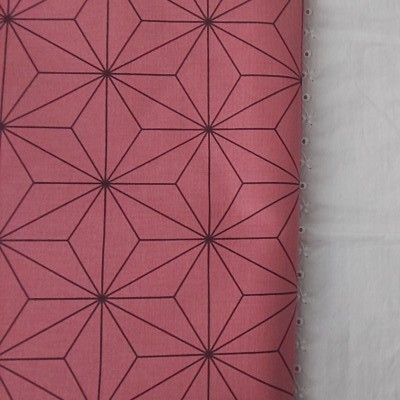 麻の葉模様 シーチング くすみピンク 生地巾×50cm