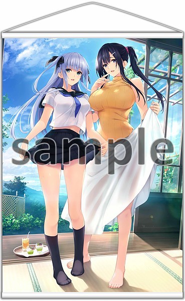 【年中無休】 水蓮と紫苑/FANZA特典タペストリー/唯々月たすく/hibiki works タペストリー